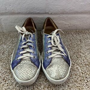 Penelope Chilvers Metallic Blue Sneakers